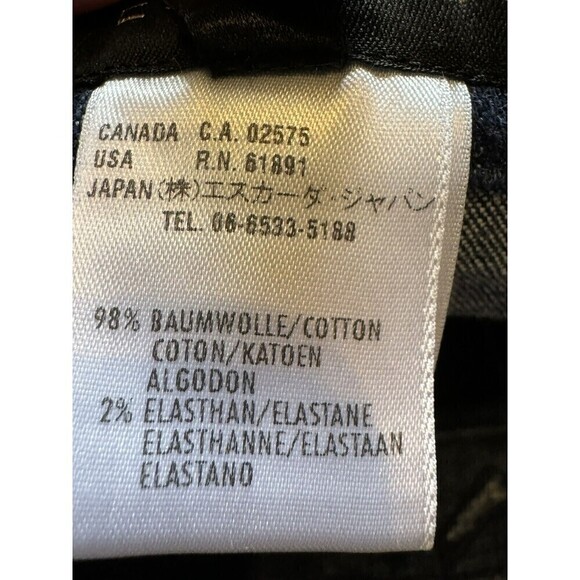 Escada Womens Dark Wash High Rise Denim Straight Leg Jeans Size 42 or 12 - Picture 6 of 11